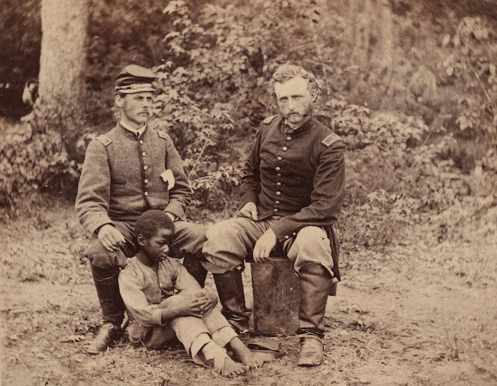 Confederate prisoner Lieutenant Washington and the US army's Captain Custer, by Alexander Gardner, 1862. Metropolitan Museum of Art. Public Domain.